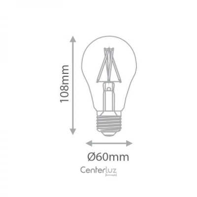 Lâmpada LED Bulbo Filamento 4W 2700K (Branco Quente) 